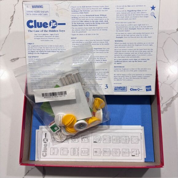 Hasbro | Vintage Clue Jr. The Case of the Hidden Toys Board Game - Picture 5 of 6